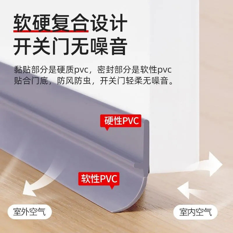 门底密封条门缝隔音条防风贴挡水防蟑螂房门脚下缝隙挡条自粘防盗