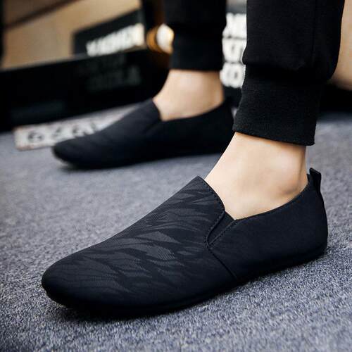 Men summer casual canvas shoes boys flat shoe driving shoes