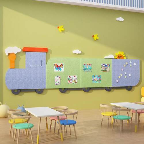照幼儿园毛毡板环创主题成品托管班文装化墙贴画楼梯片KAO展示墙