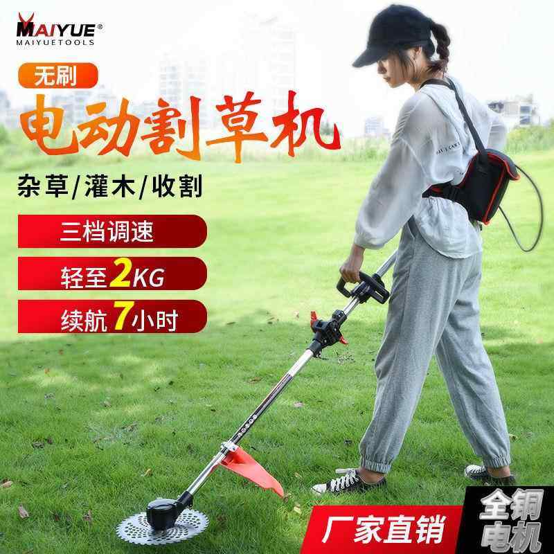 充电式无刷电动割草机小型背负式除草机打草机家用草坪剪草机其他