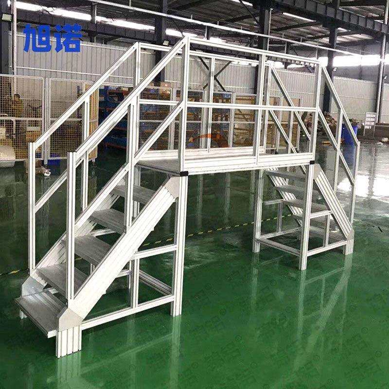 可移动式登高梯登高车梯子工业铝合金扶梯踏板检修设备平台踏步台