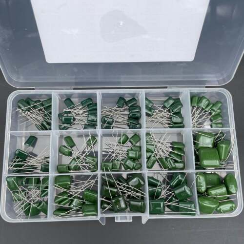 15种150个100V聚酯薄膜涤纶电容器插件(2A331~2A474)多种混装套盒