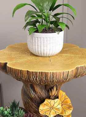 中式仿木复古室客玄厅花几内G226简约花盆置物架落阳台关地式花盆