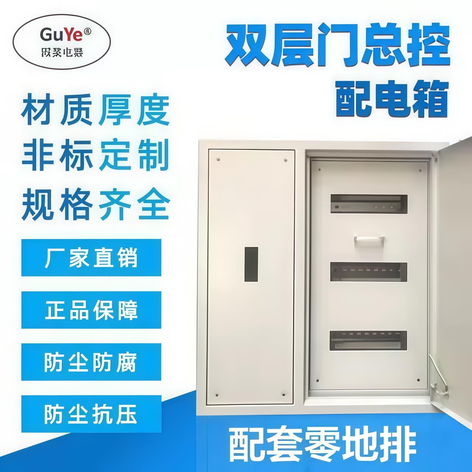 双层门总控加空开漏电配电箱定做照明动力电气柜C45100A不锈钢304
