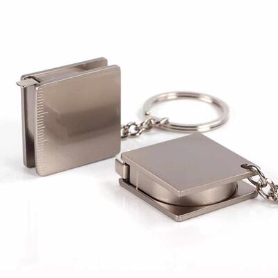 Stainless Steel Tape Measure Keychain 金属卷尺钥匙扣便携实用