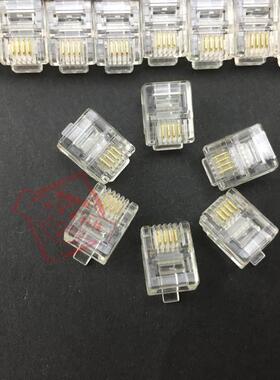 RJ11电话水晶头6P4C水晶头2芯4芯电话水晶头6P2C水晶头1000个