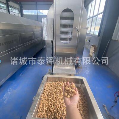 巴旦木炒制流水线菜籽胡麻辣椒炒货机全自动电磁滚筒连续式炒货机
