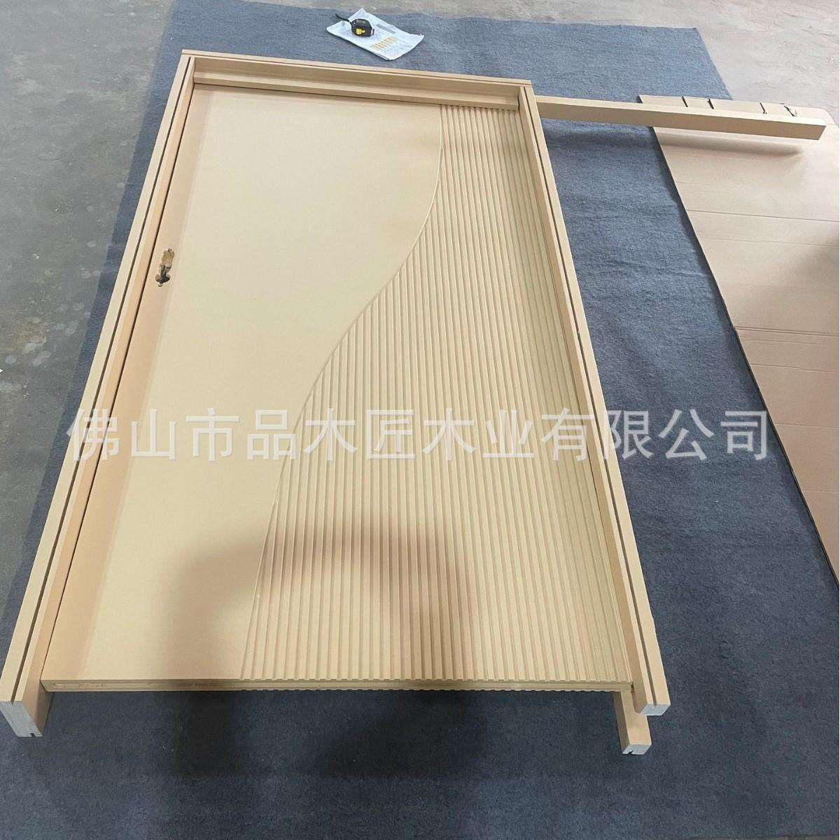 跨境出口佛山工厂直销木门原木门烤漆实沙比利卧室实木门法式门