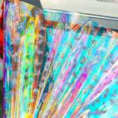 幻彩印花tpu膜 厂家直销 0.2MM镭射蓝光TPU 婚庆工艺化妆手袋面料