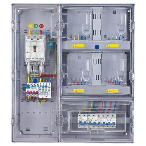 南网透明单相四表电能计量箱工地厂房防水配电箱塑料插卡电表箱