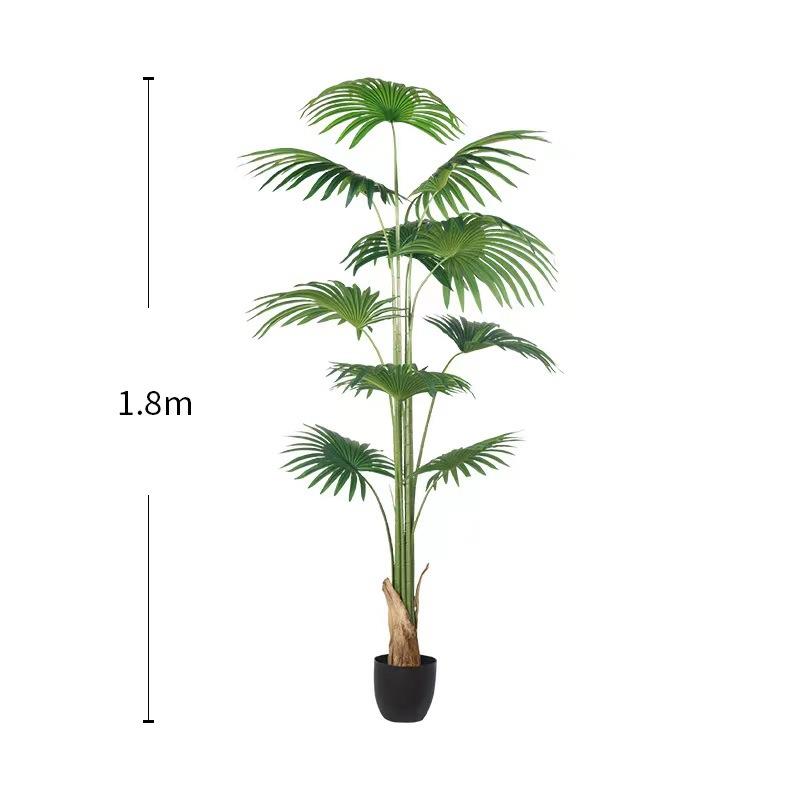 仿真植物唐棕葵圆蒲葵盆栽室内橱窗落地北欧装饰扇葵树假绿植盆
