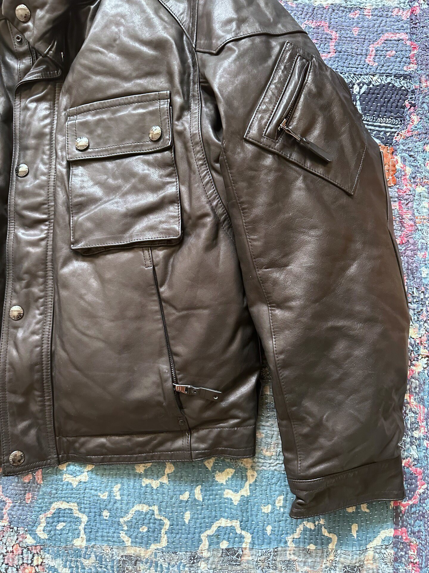 Polo Ralph Lauren Leather Down Jacket — back
