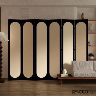 法式屏风隔断客厅折叠移动直播间背景装饰卧室遮挡家用房间遮挡
