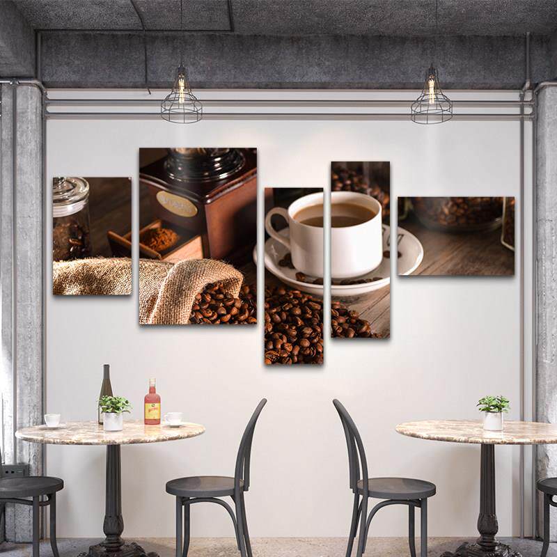 咖啡店挂画覆古咖啡馆奶茶店墙面装饰画餐厅面包店咖啡豆海报壁画