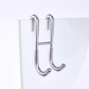 淋浴房玻璃门挂钩卫生间简约免打孔挂钩S钩挂毛巾衣钩浴室挂钩