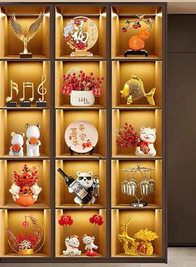 2025新款电视柜摆件高级感小众套装组合工艺品客厅玄关酒柜电视柜