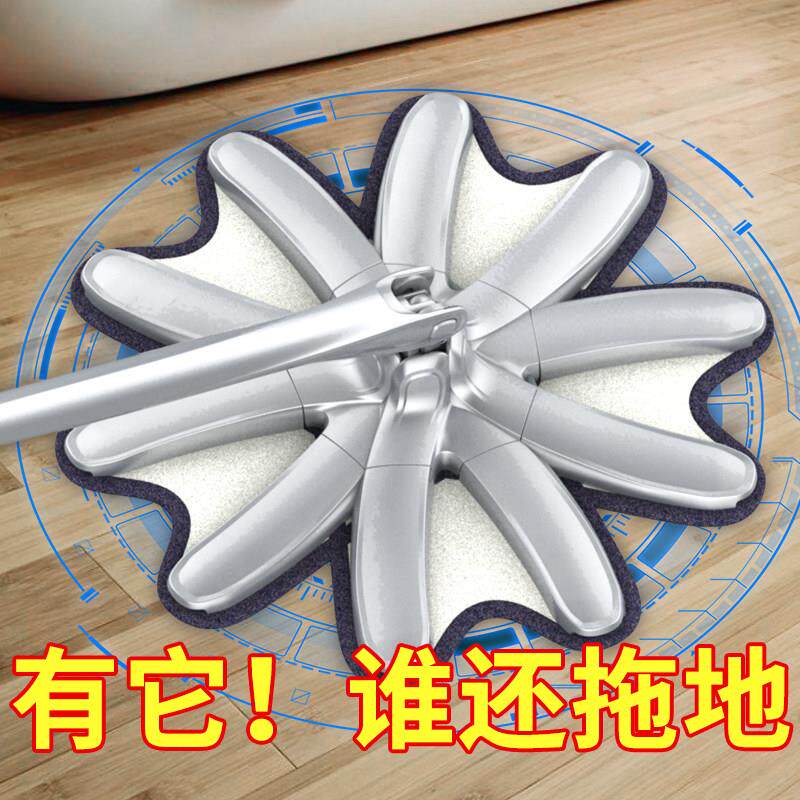 2025新款升级蝴蝶彷手拧拖把一拖净家用旋转懒人免手洗型干 干湿