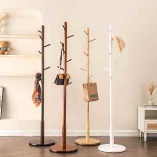 落地实木衣帽架 白蜡木挂衣架 家用简易卧室客厅晾衣架