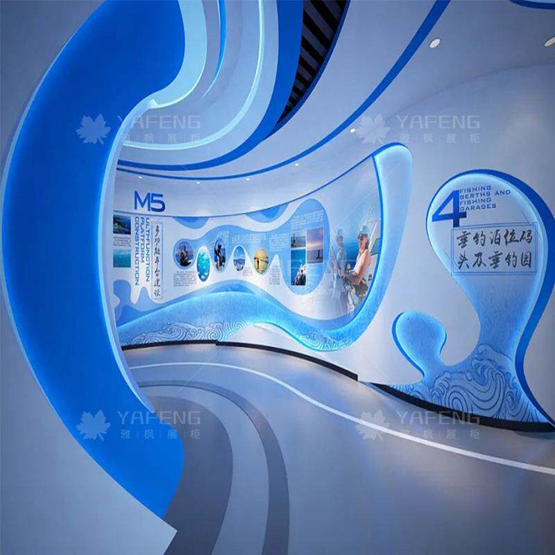 科技感展厅展示柜制作企业展厅荣誉墙公司宣传文化墙智能展柜设计