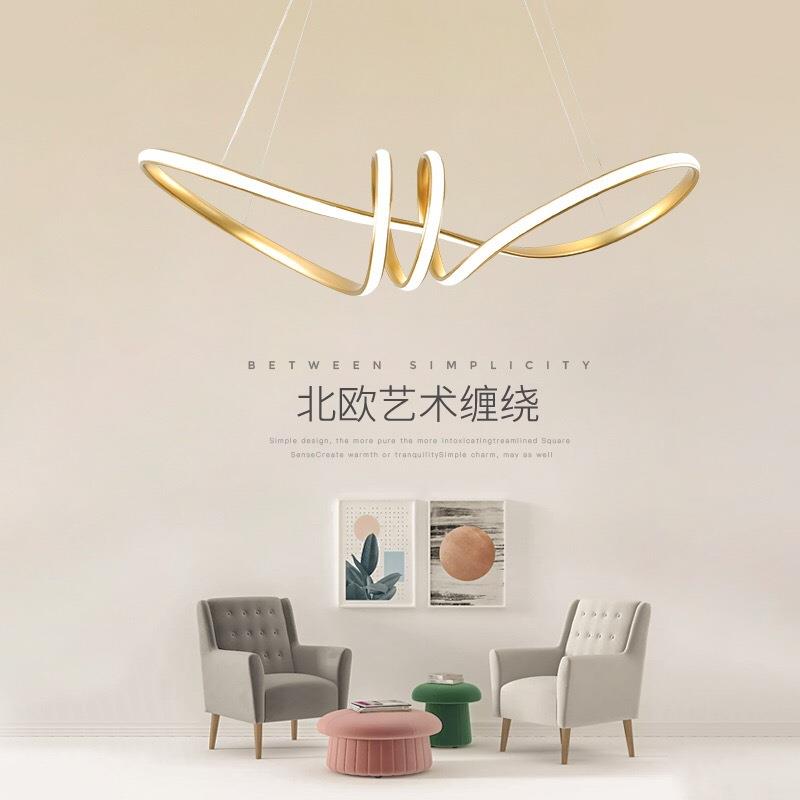 吊灯客厅灯后现代简约设计师轻奢饭厅吧台灯异形创意个性餐厅灯具