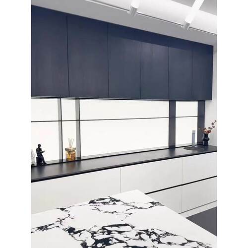 不锈钢发光柜定制亚克力发光板装饰展示柜别墅客厅金属酒柜餐边柜