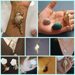 Necklace Neck Boho Shell Chain Pendant Beach Conch Sea