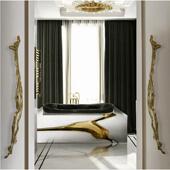 中式 复古大异门拉手创意形古铜蔓手玻璃门拉酒店别VRA墅藤实木门