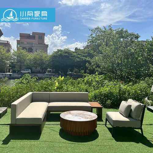家户22-7-27-外简约实木柚木发茶几组合外具室庭院别墅景区花园创
