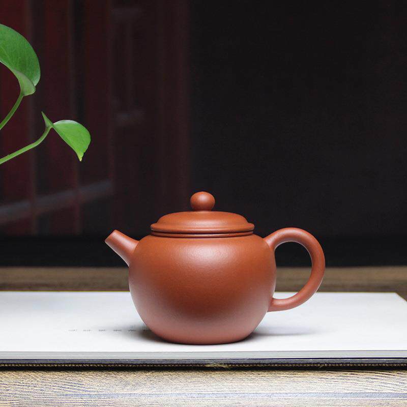 宜兴紫砂壶巨轮珠纯手工原矿朱泥小茶壶迷你单个一人用 160ml