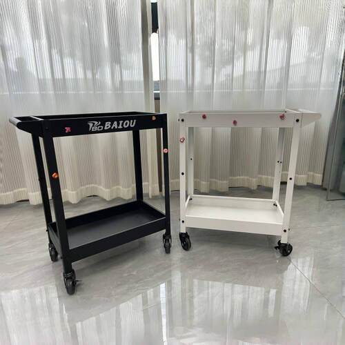 二层小推车工业风工具车手推车轮收纳零件移动家用花架绿植推车