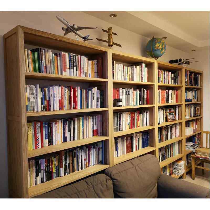 弘庭儿童纯实木书架落地橡木书柜客厅满墙置物架书橱免安装胡桃木,住宅家具,书架,淘宝优惠券,粉丝福利购,淘宝优惠卷