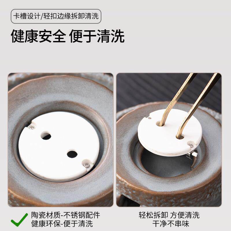 新款高档陶瓷懒人功夫茶具套组家用石磨自动泡茶壶茶杯茶台一整套