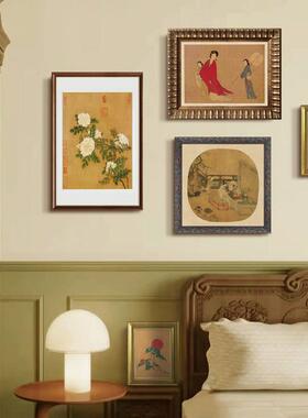 仕女图新中式客厅组合装饰画茶室过道走廊挂画中国风背景画A197