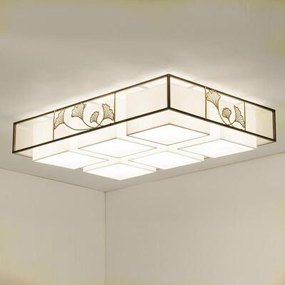 新中式吸顶灯 led长方形灯具套装组合客厅大灯简约现代餐厅卧室灯