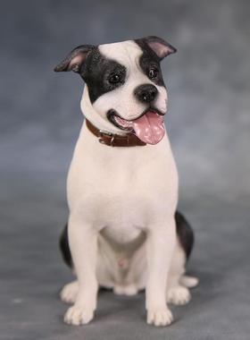 正品J潮XK 16 斯塔福梗模真型 仿动物玩狗树脂/摆件兵人杀神爱犬