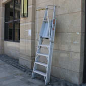 铝合金安全工作梯围栏平台梯扶手折叠工程人字梯子登高梯货架梯