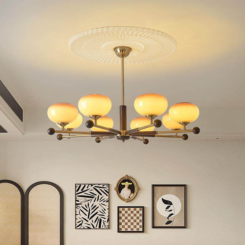 客吊灯漫法式中厅古风392实木风餐厅灯大厅主灯复古浪美式氛围卧