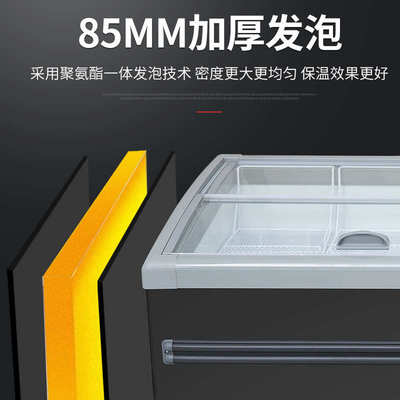 伊德森组合岛柜超市卧式速冻冰柜商用冷冻冷藏展示柜超市冷柜
