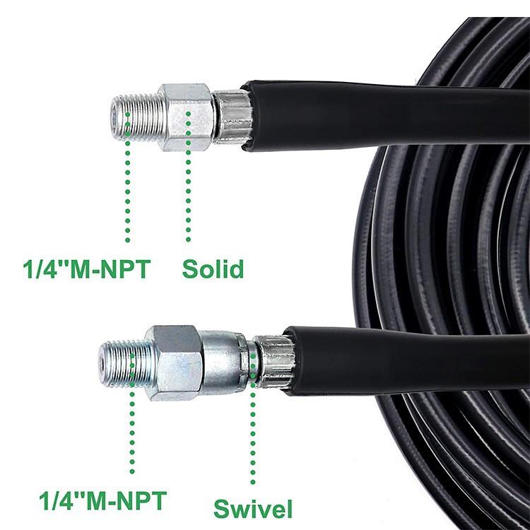 跨境 高压下水道喷射器套件M22-1/4水老鼠疏通软管15m30米5800psi