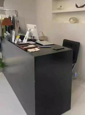 收银待台吧台前y8台柜接台服装店台桌店铺小型现代展示岛台流中水