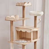 乐妃宠物用品超大猫爬架大型宠物窝四季 通用外贸太空舱猫爬架猫窝