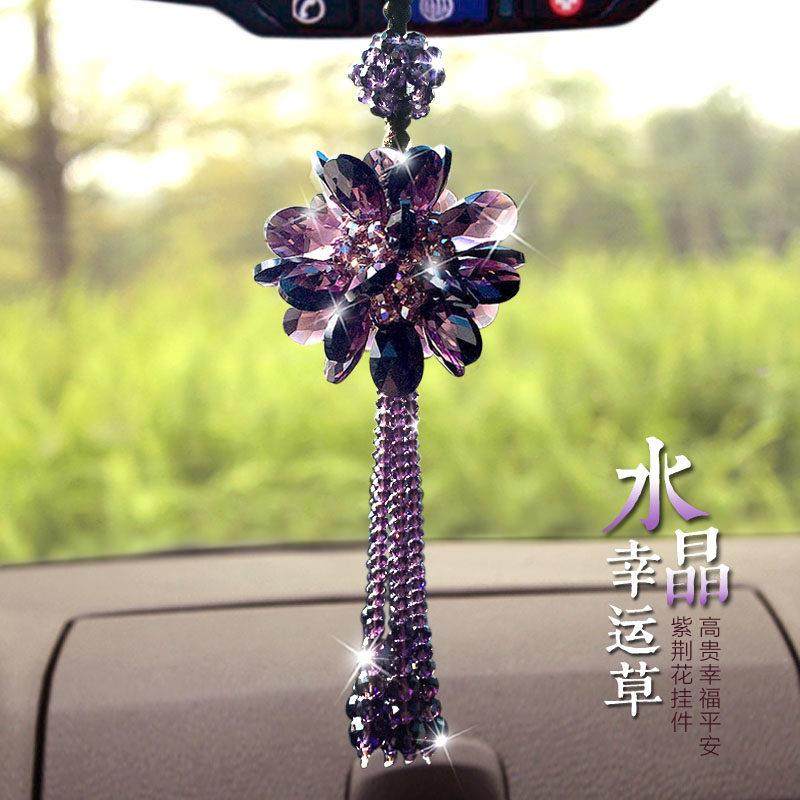 女神款高档汽车水晶挂件女士车内饰品车载水晶挂饰后照镜装饰挂饰