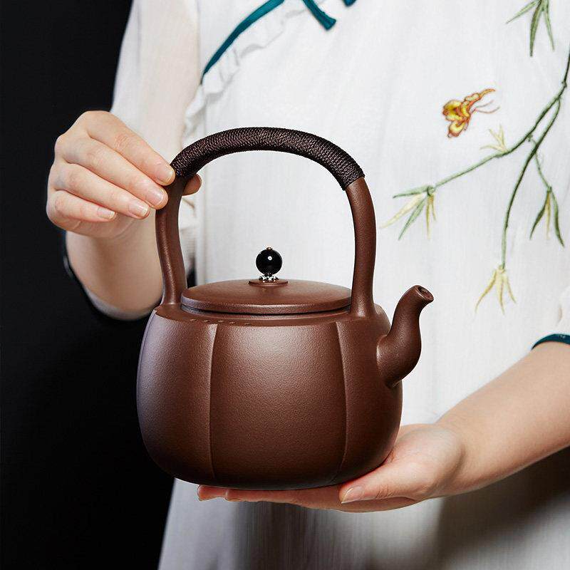 宜兴紫砂壶提梁电陶炉煮茶壶煮水蒸茶器电热烧水茶炉陶瓷茶具套装