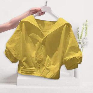 Great looking collared shirt, women's style short shirt