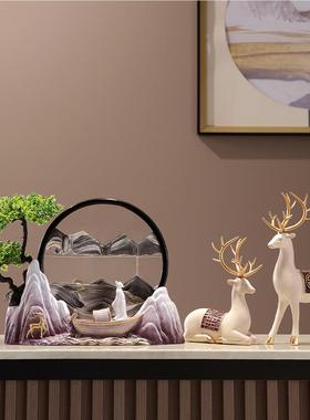 李白饰解压流沙画沙漏摆件客厅玄柜关电视酒子装品办板QZYGWCSL公