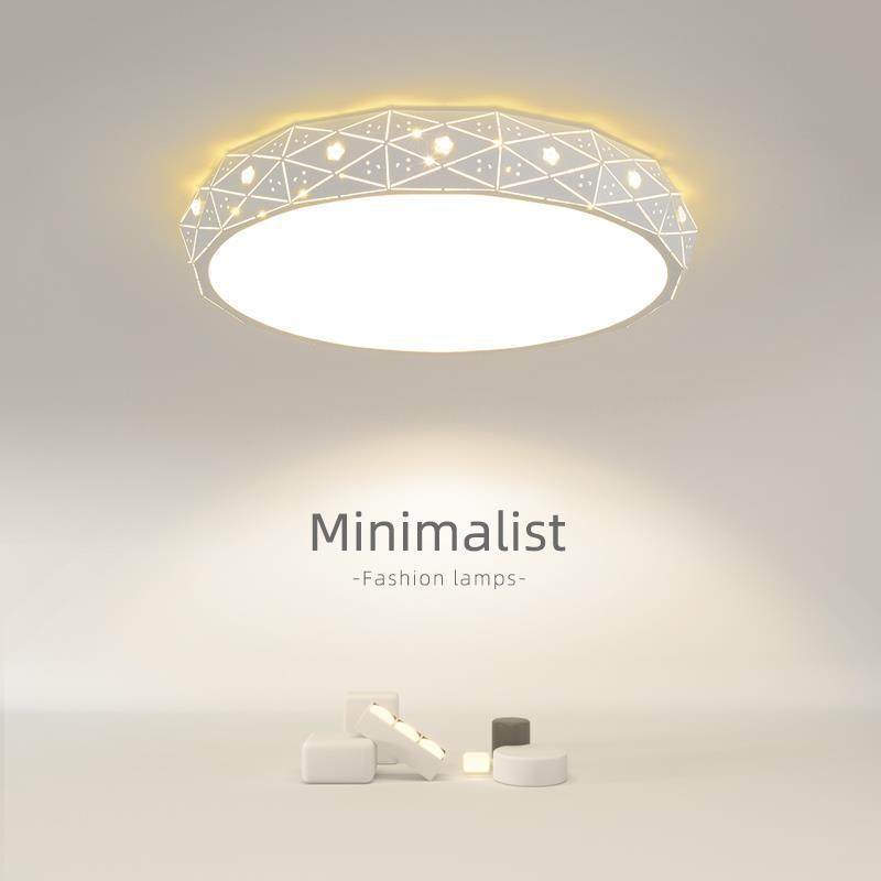 卧室灯现代简约温馨浪漫led吸顶灯圆形客厅灯儿童房间书房灯饰