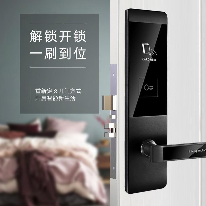 酒店F032宾刷馆门卡锁磁卡感应锁宾门锁刷卡锁酒馆店锁公寓民宿智