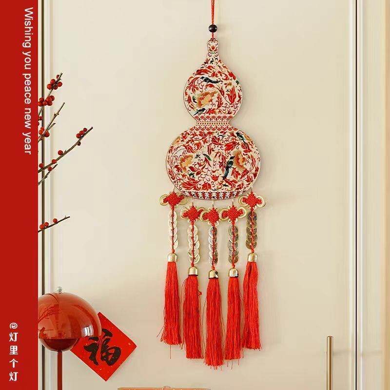 喜上眉梢挂件入户大门上福禄葫芦挂件新年客厅玄关吉祥中国结挂饰