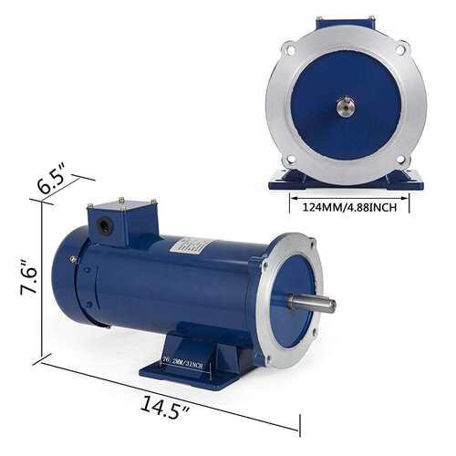 56C永磁电机NEMA1/4hp1/2hp3/4hp 1hp12v直流电机2hp 3hp 4hp 5hp