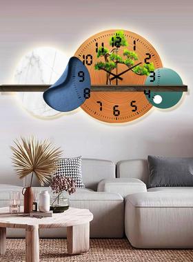 新CWP款几灯异画何轻立体形UV雕刻画现代简约钟表画客厅餐厅奢挂